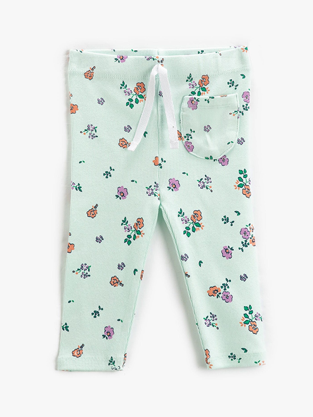 

Koton Girls Floral Printed Leggings, Blue