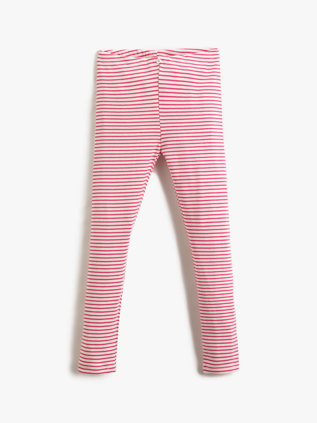 

Koton Girls Ribbed Striped Leggings, Pink