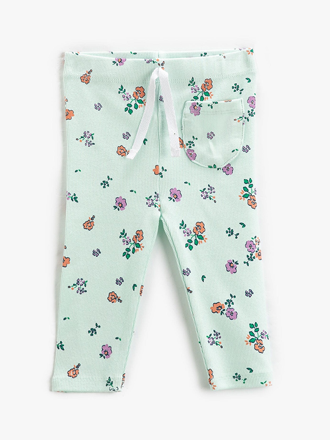 

Koton Girls Floral-Printed Lounge Pants, Green