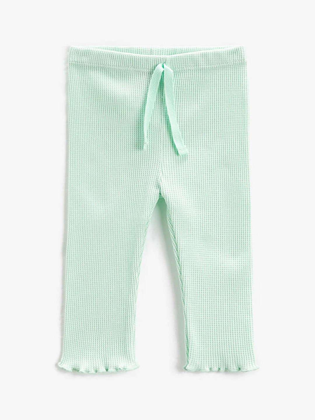 

Koton Girls Ribbed Pure Cotton Leggings, Green