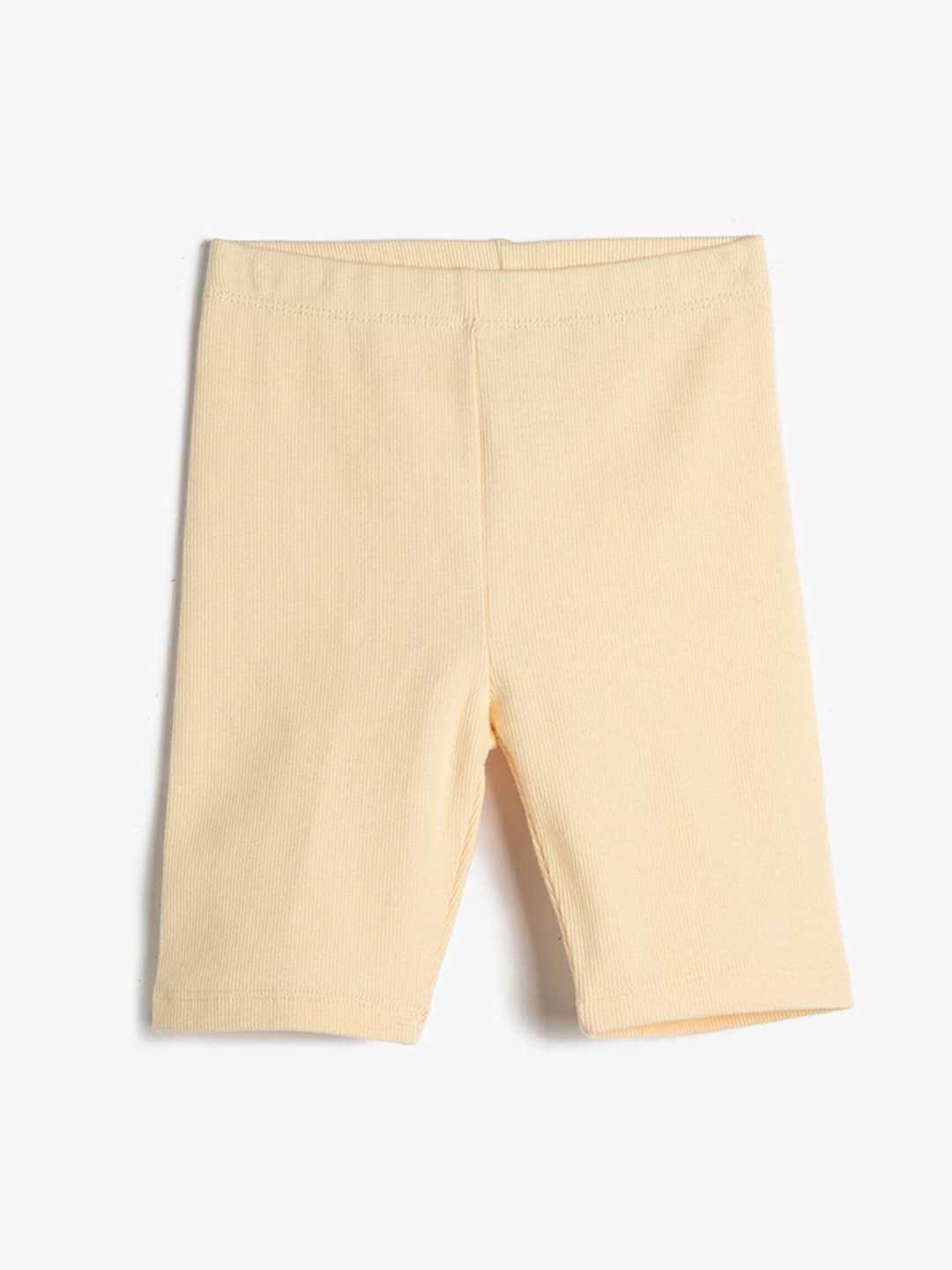 

Koton Girls Mid Rise Ribbed Shorts, Yellow