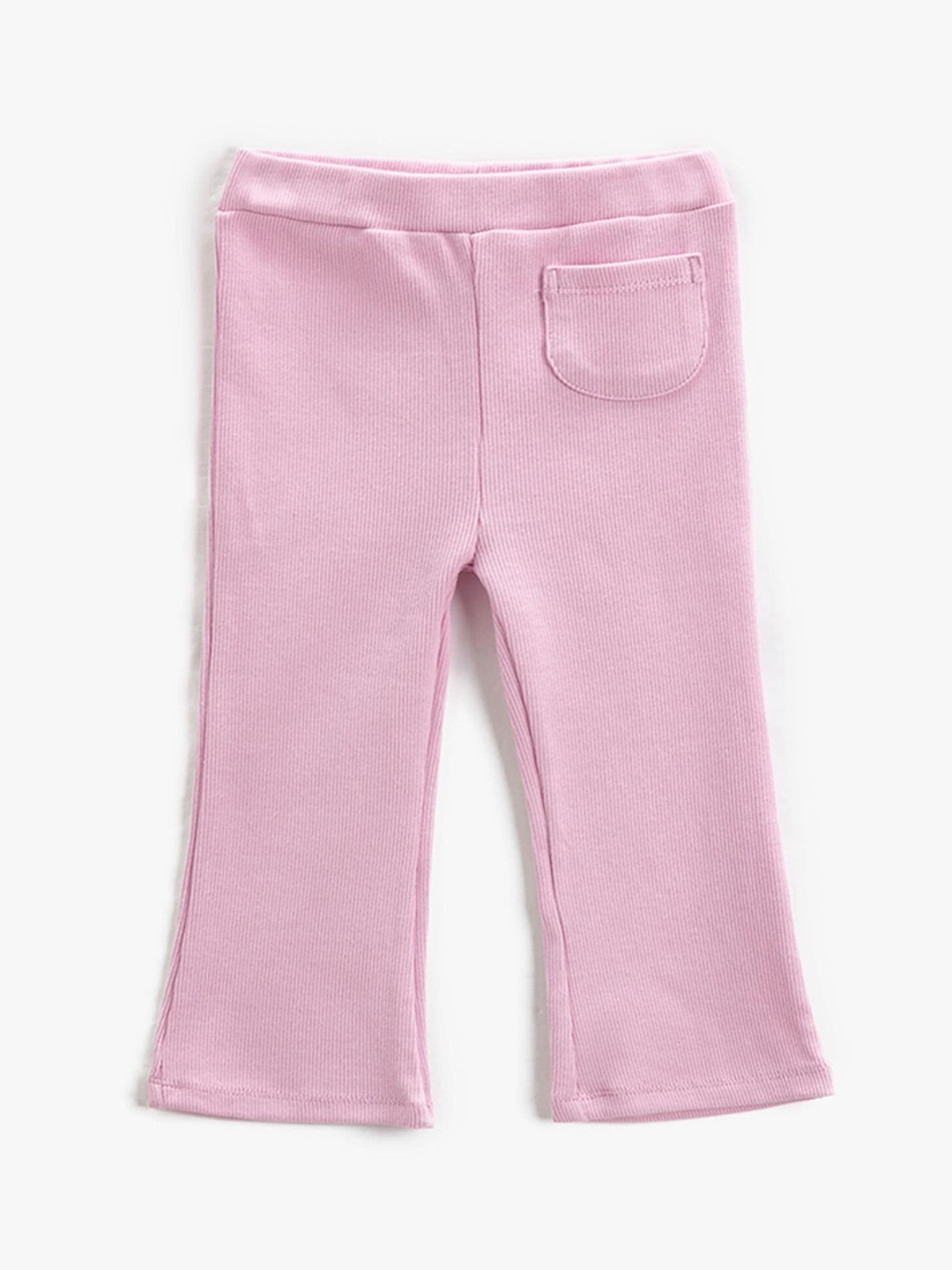 

Koton Girls Ribbed Flared Trousers, Pink