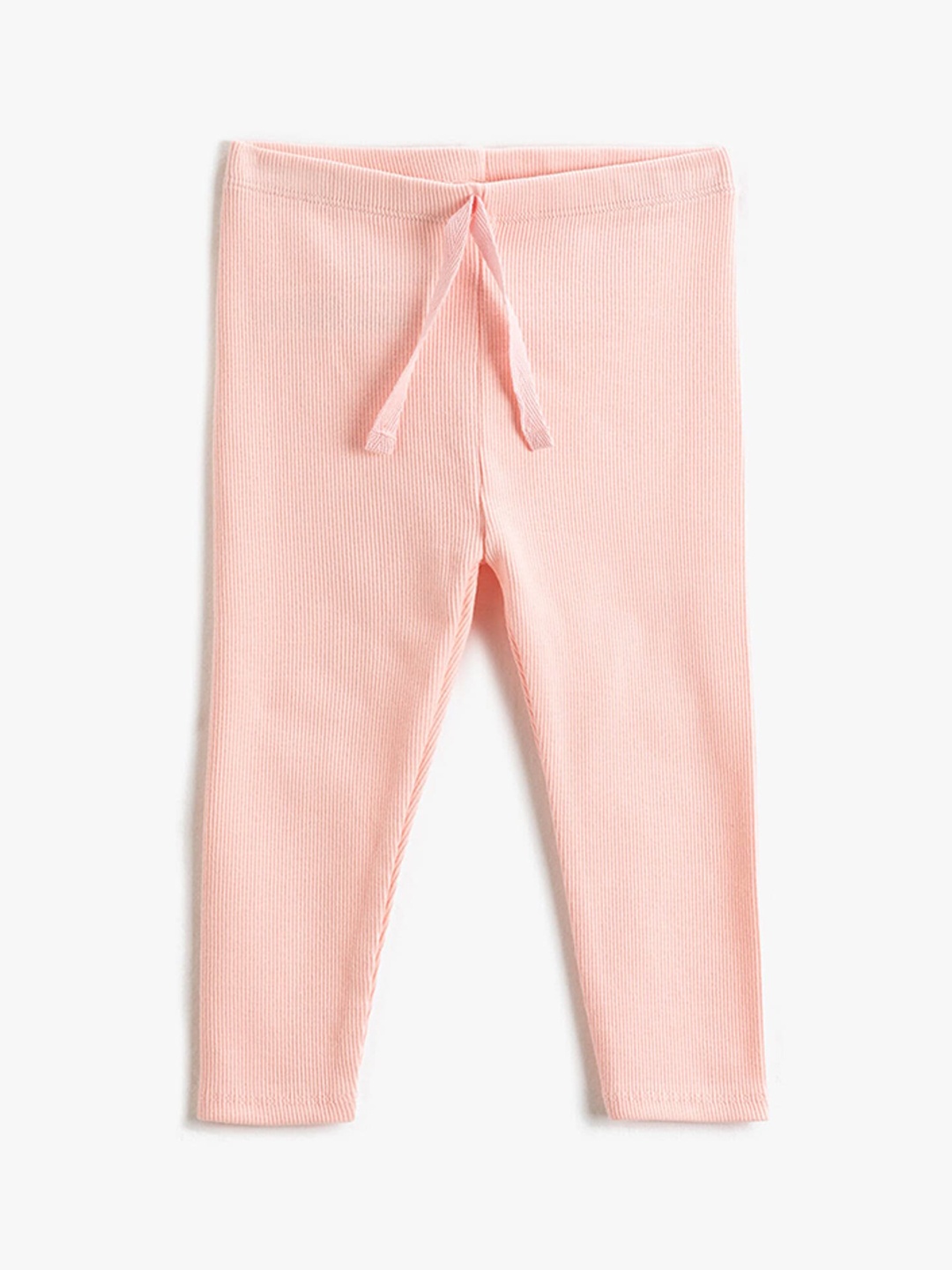 

Koton Girls Mid Rise Ribbed Leggings, Pink