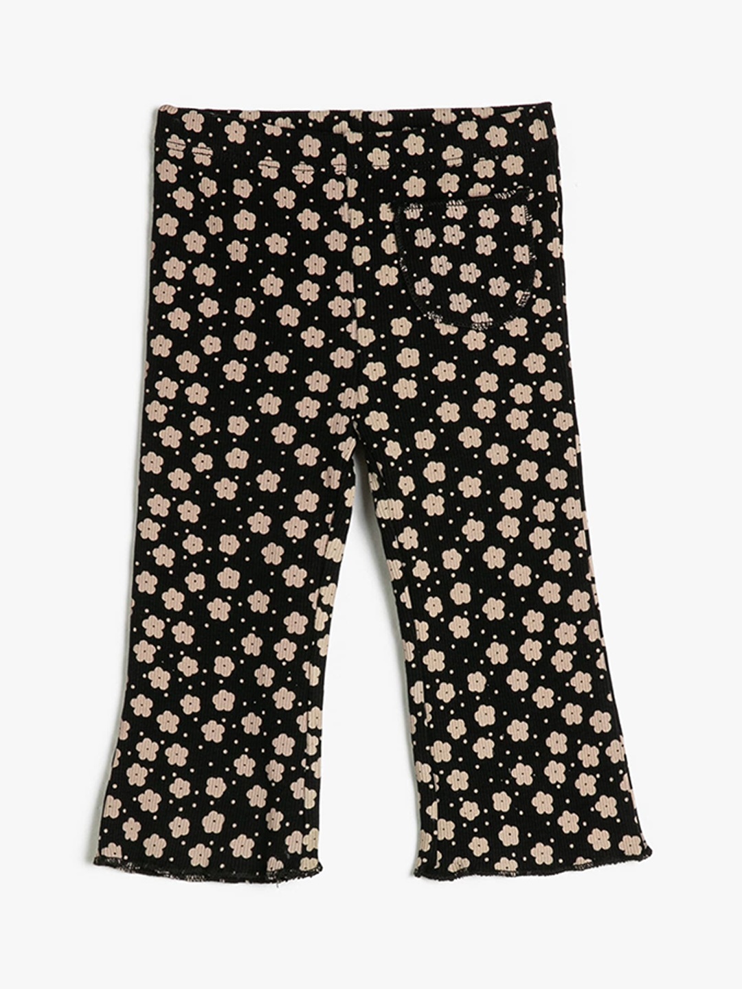 

Koton Girls Floral Printed Leggings, Black