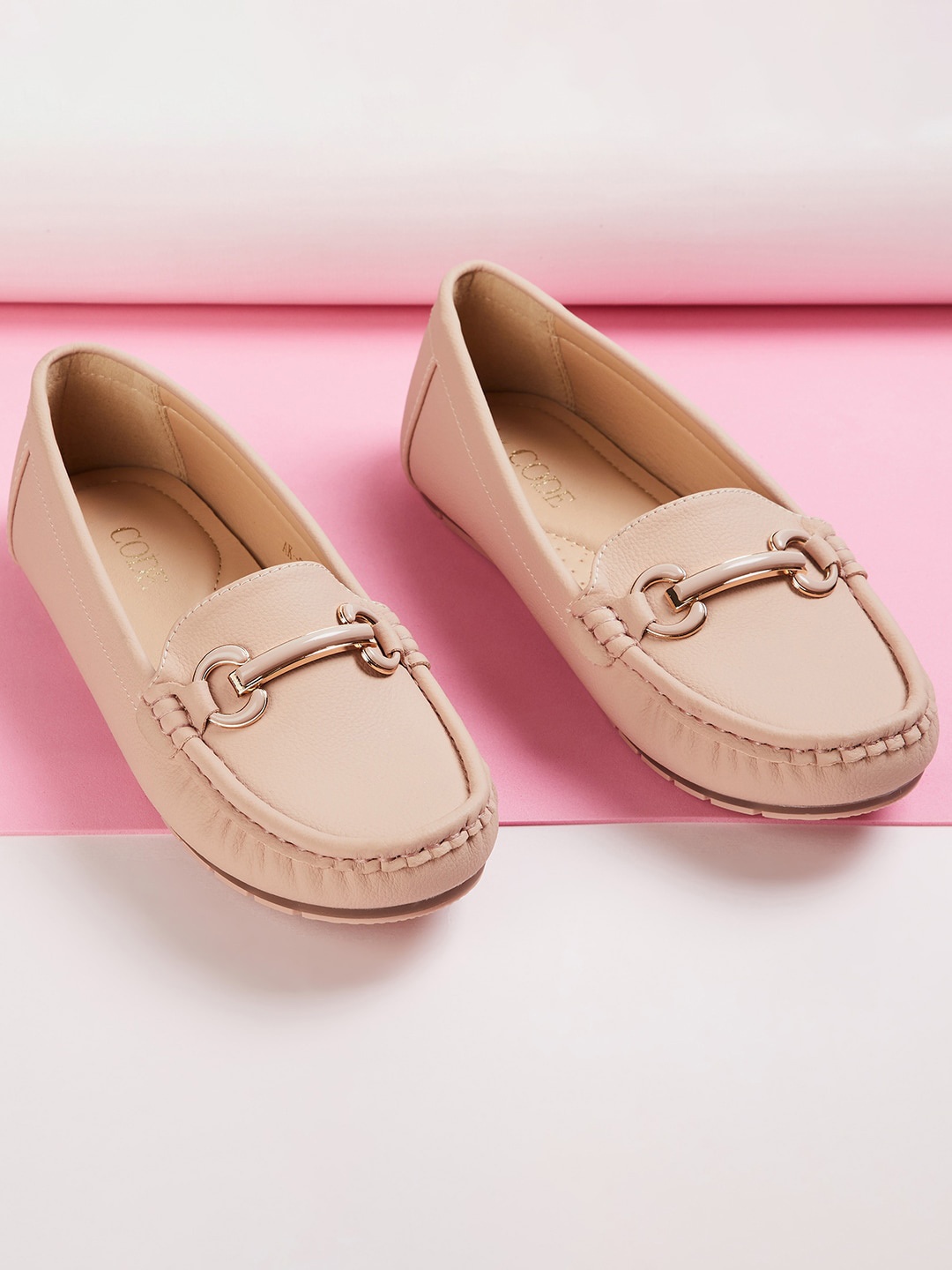 

CODE by Lifestyle Women Buckled Slip On Loafers, Pink