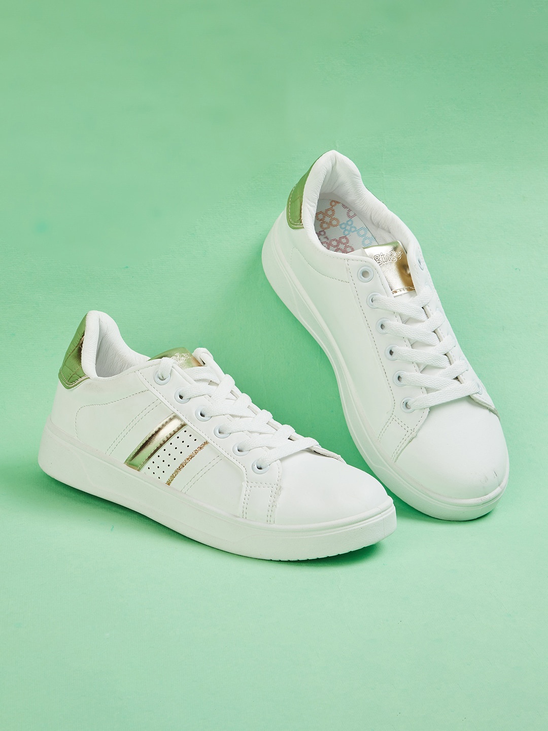 

Ginger by Lifestyle Women Perforated Sneakers, White