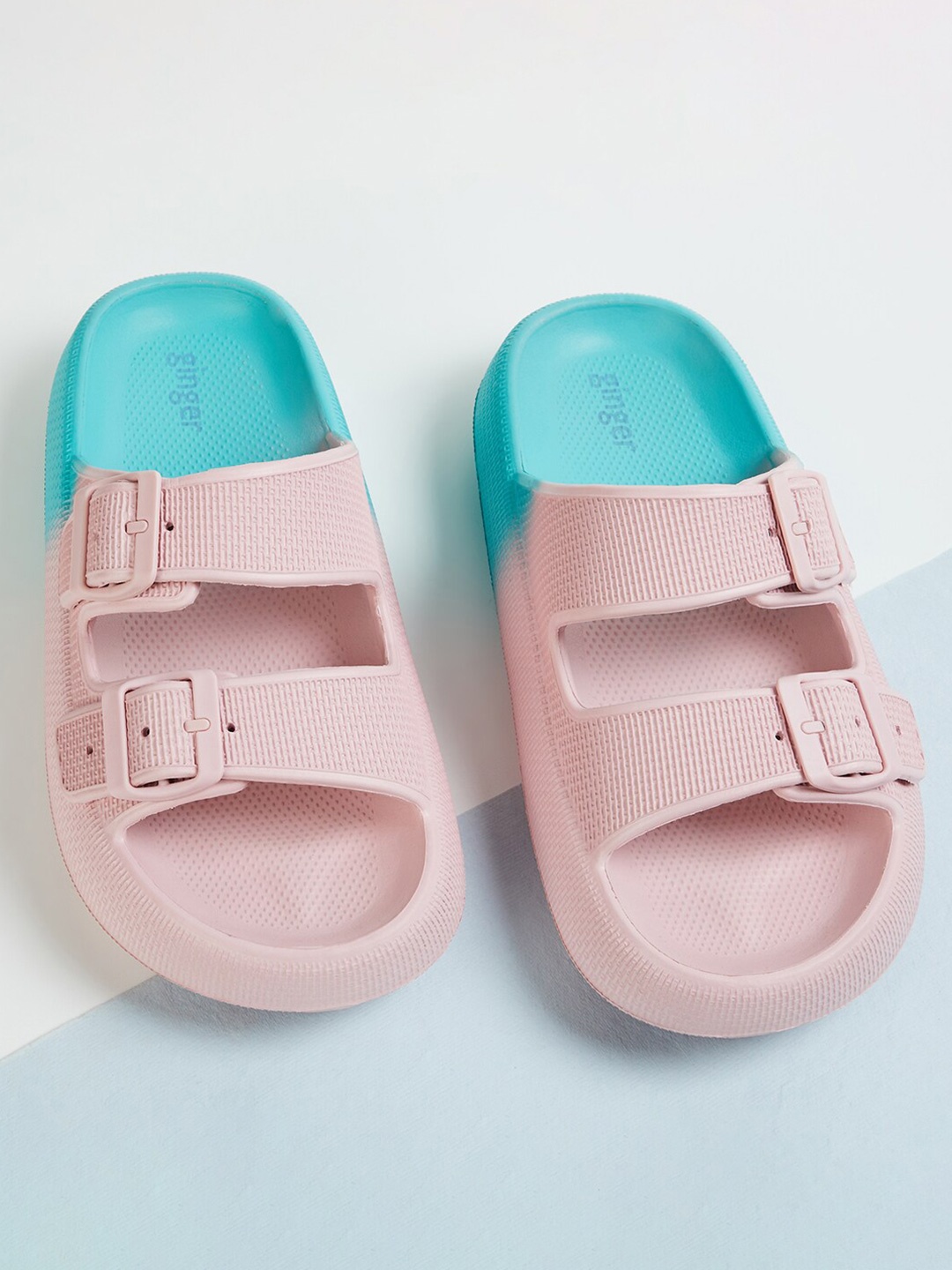 

Ginger by Lifestyle Women Colourblocked Sliders, Pink