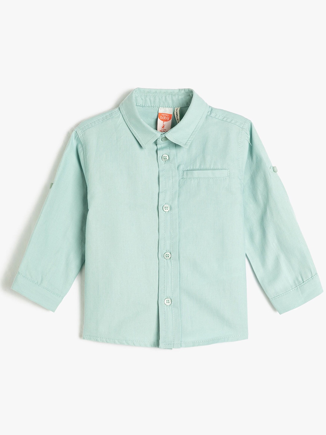 

Koton Boys Opaque Pure Cotton Casual Shirt, Green
