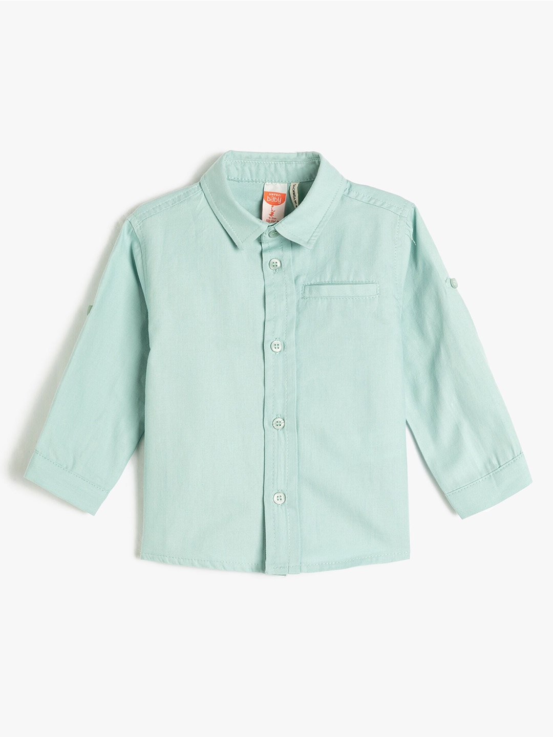 

Koton Infant Boys Opaque Pure Cotton Casual Shirt, Green