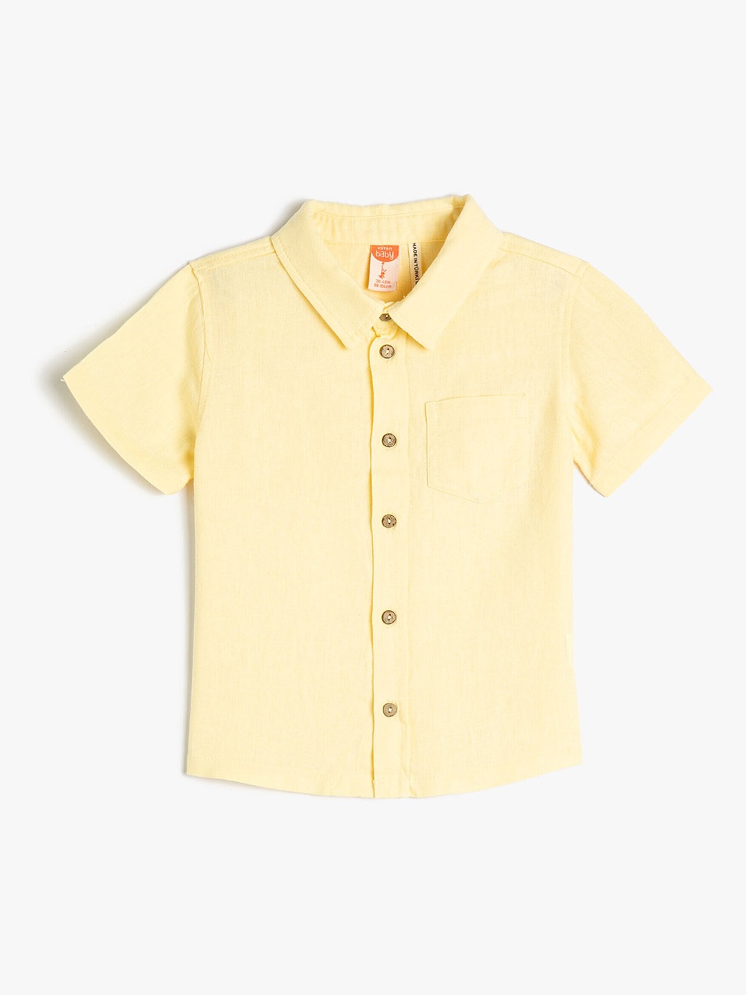 

Koton Boys Spread Collar Opaque Casual Shirt, Yellow