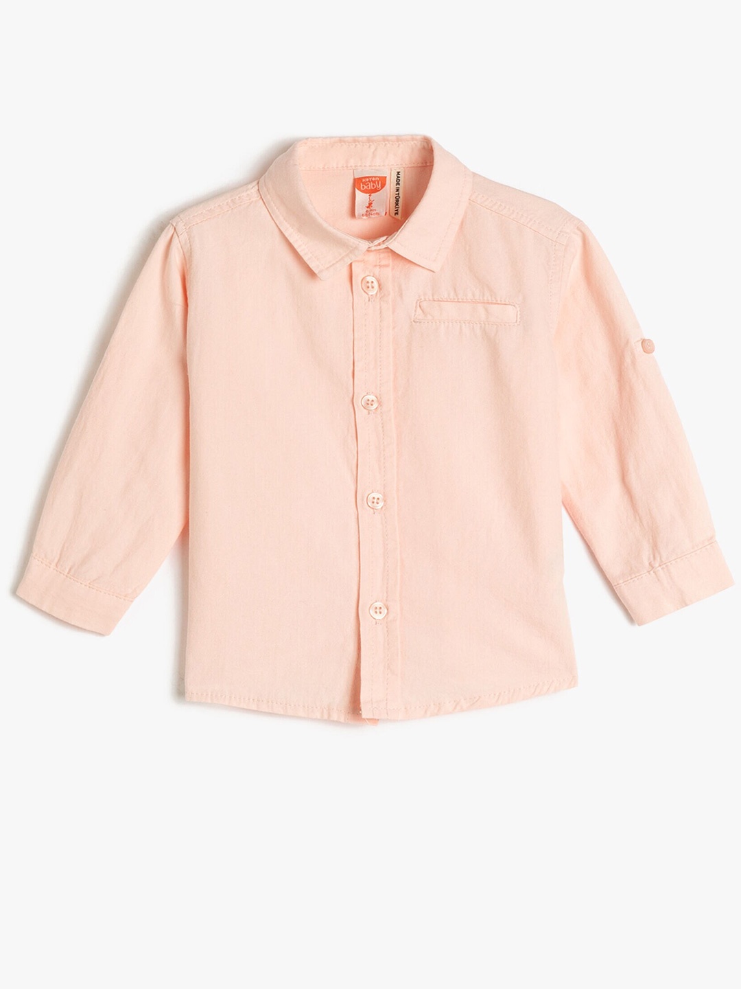 

Koton Infants Spread Collar Pure Cotton Casual Regular Fit Shirt, Peach