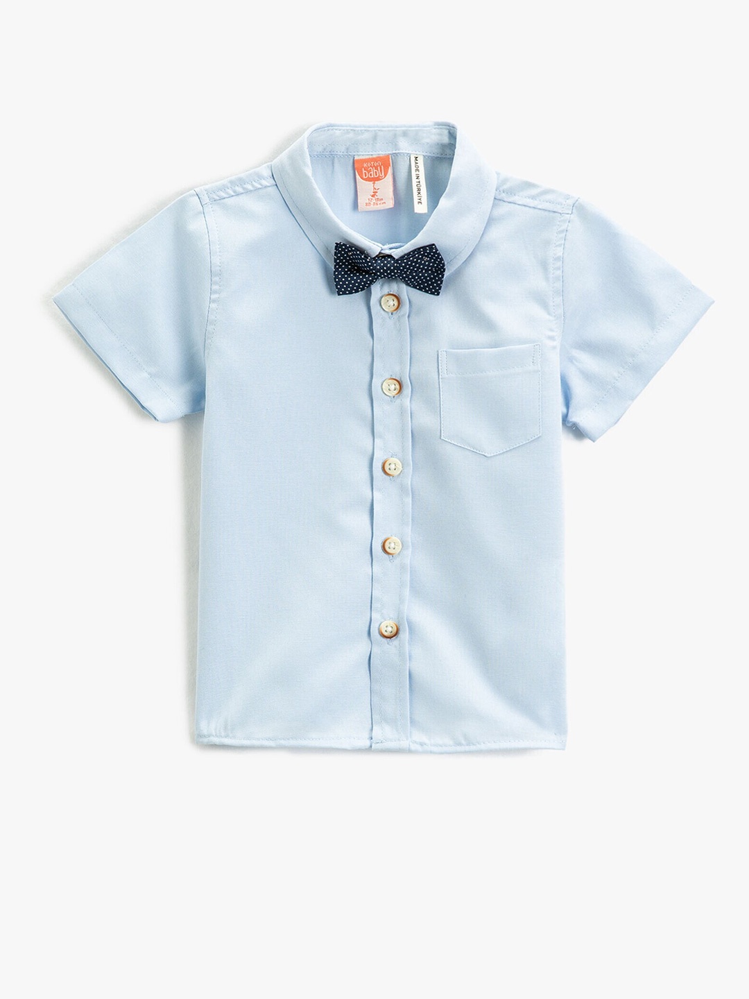 

Koton Infant Boys Spread Collar Opaque Casual Shirt, Blue