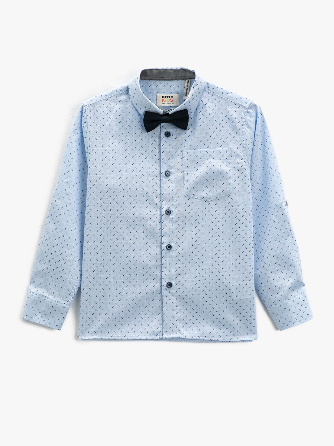 

Koton Boys Micro Ditsy Printed Pure Cotton Casual Shirt, Blue