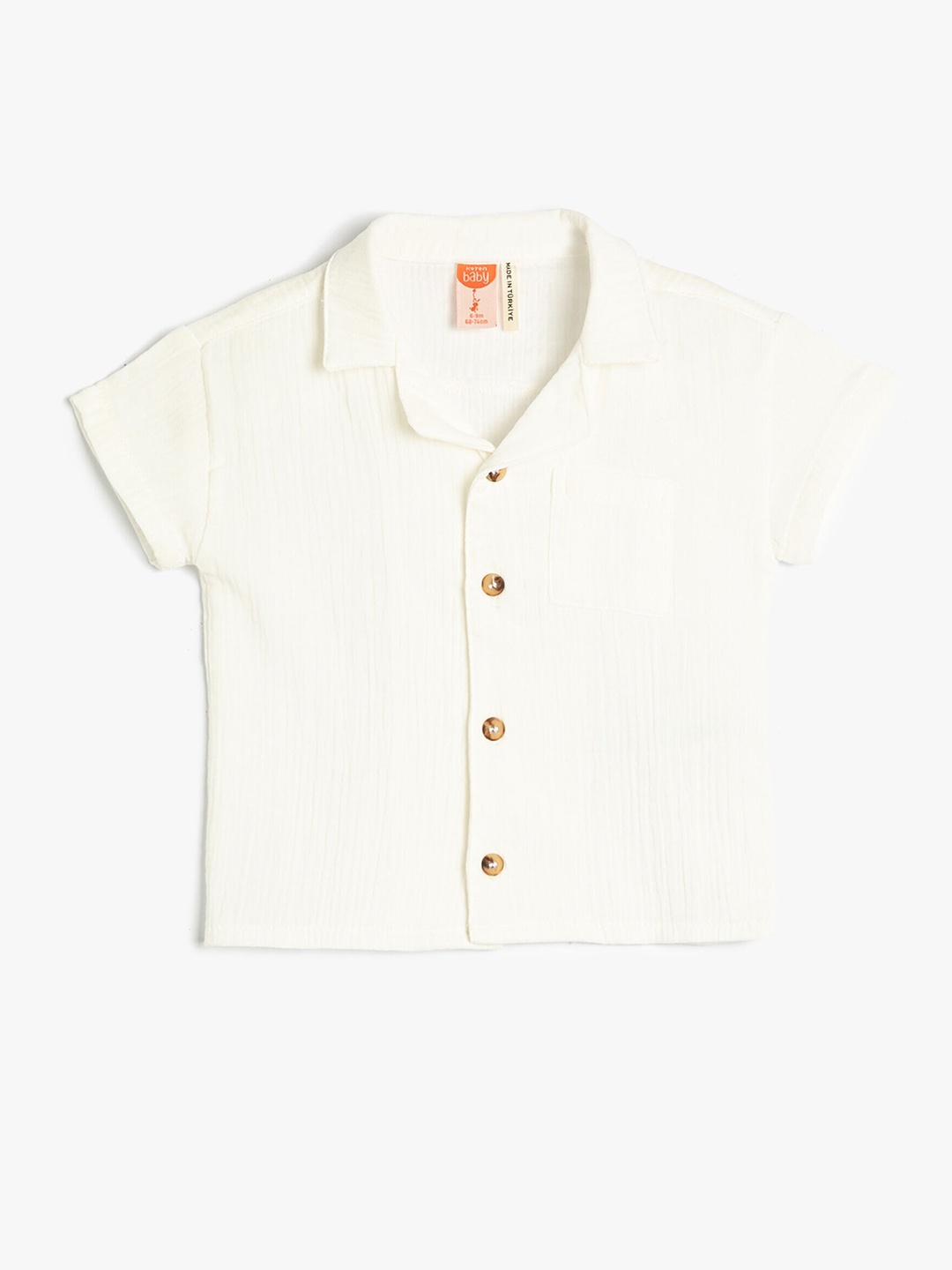 

Koton Boys Spread Collar Opaque Casual Shirt, White