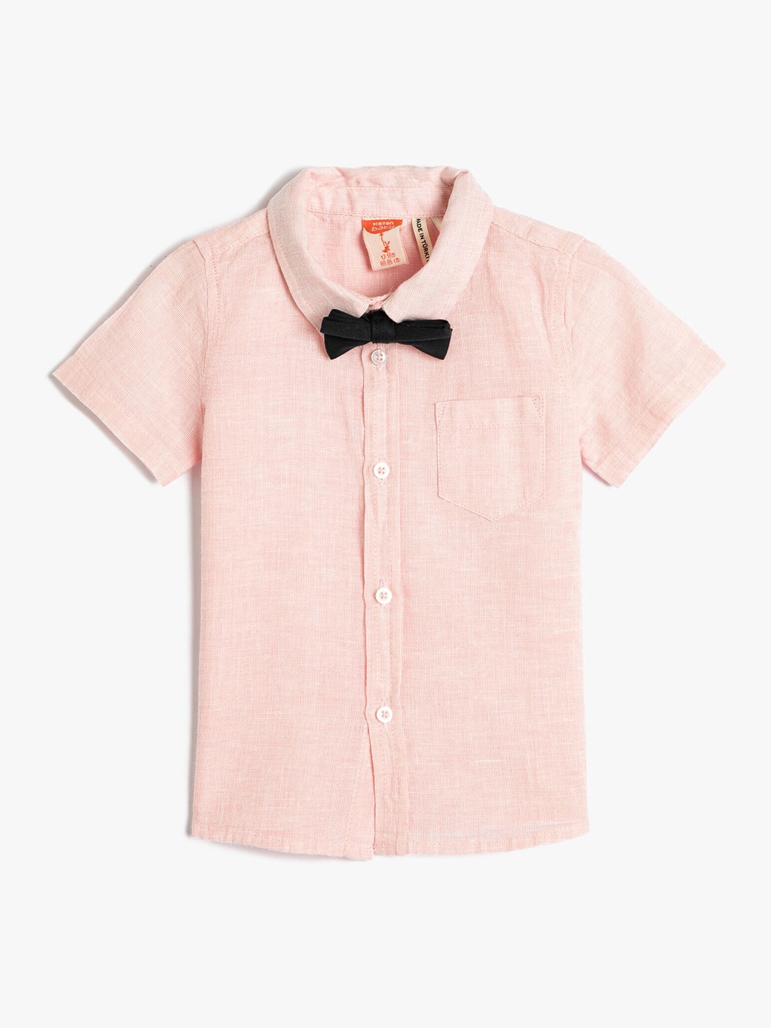 

Koton Boys Spread Collar Opaque Pocket Casual Shirt, Pink