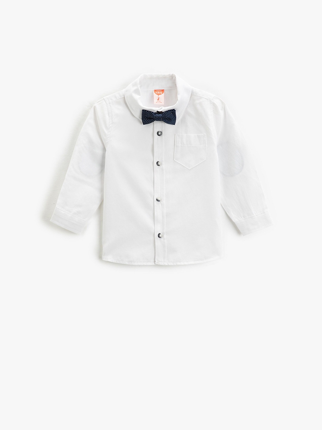 

Koton Boys Regular Fit Casual Shirt with Neck Bow, White