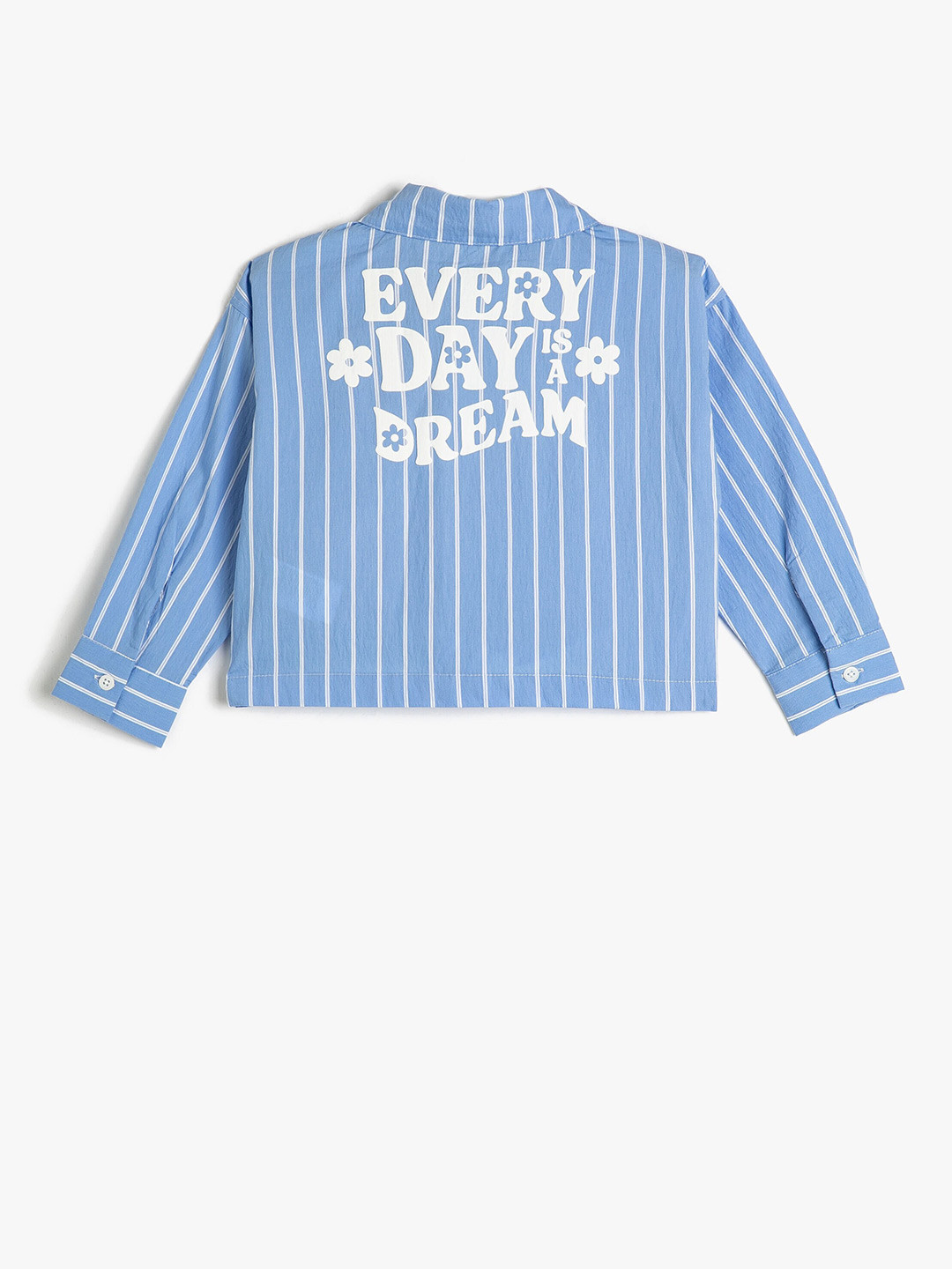 

Koton Girls Vertical Striped Regular Fit Casual Shirt, Blue