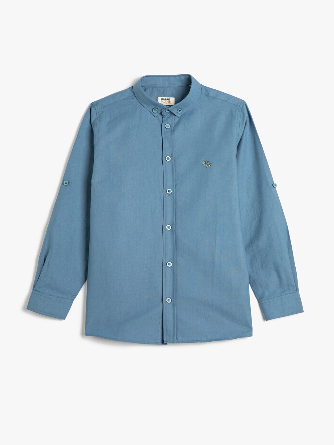 

Koton Boys Button Down Collar Regular Fit Pure Cotton Casual Shirt, Blue