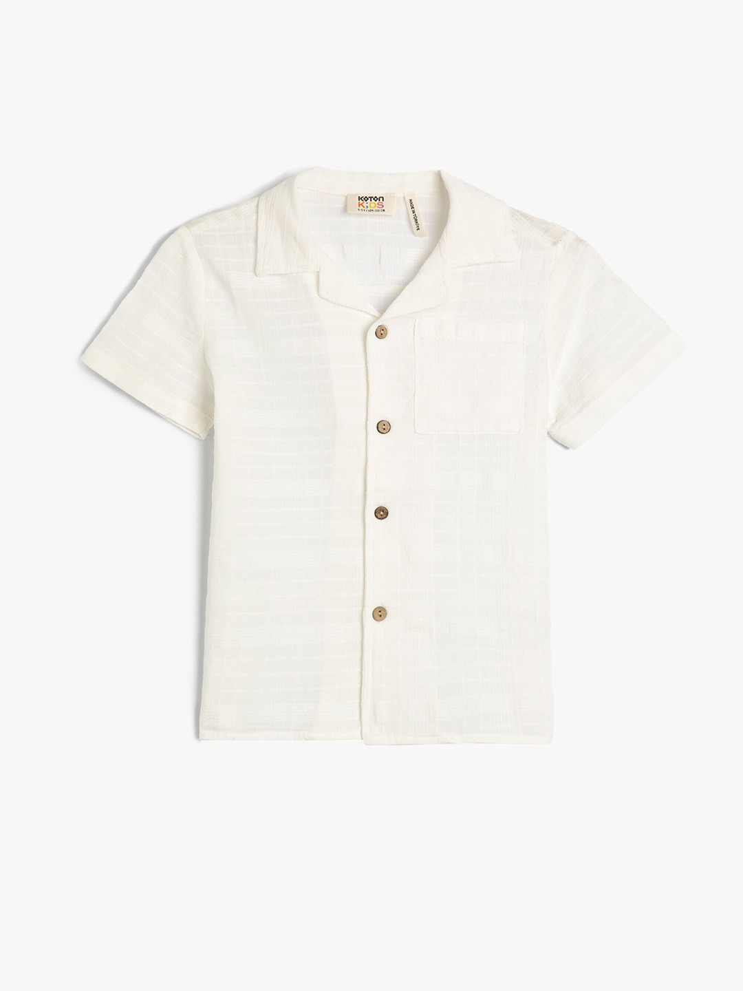 

Koton Boys Regular Fit Pure Cotton Casual Shirt, White