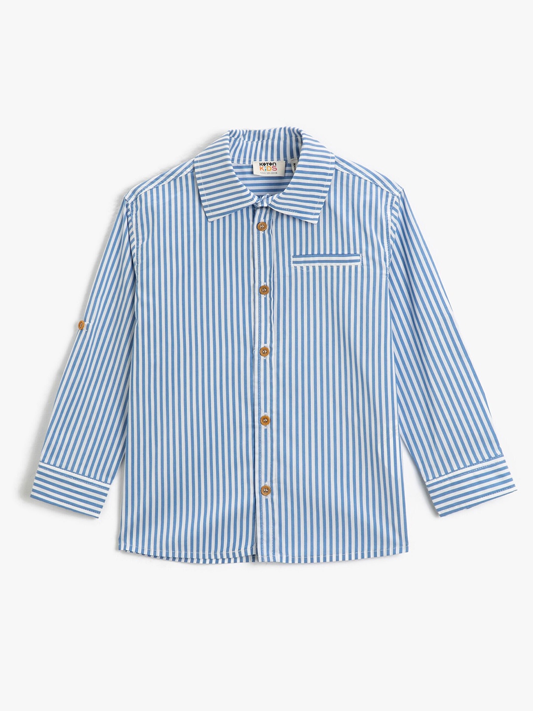 

Koton Boys Striped Spread Collar Casual Shirt, White