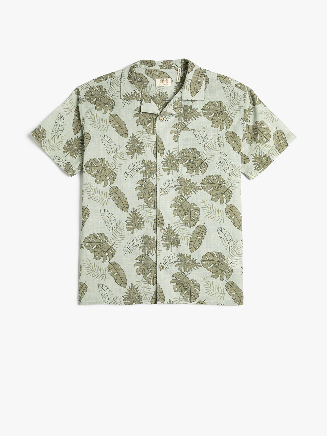 

Koton Boys Tropical Printed Pure Cotton Casual Shirt, Green