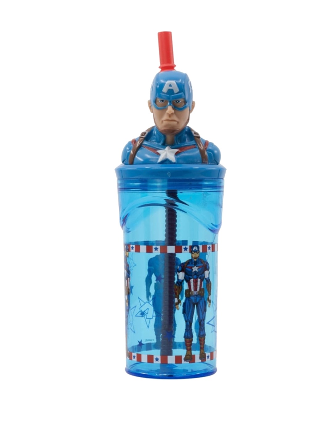 

Marvel Blue Captain America Sipper Printed Water Bottle 360 ml