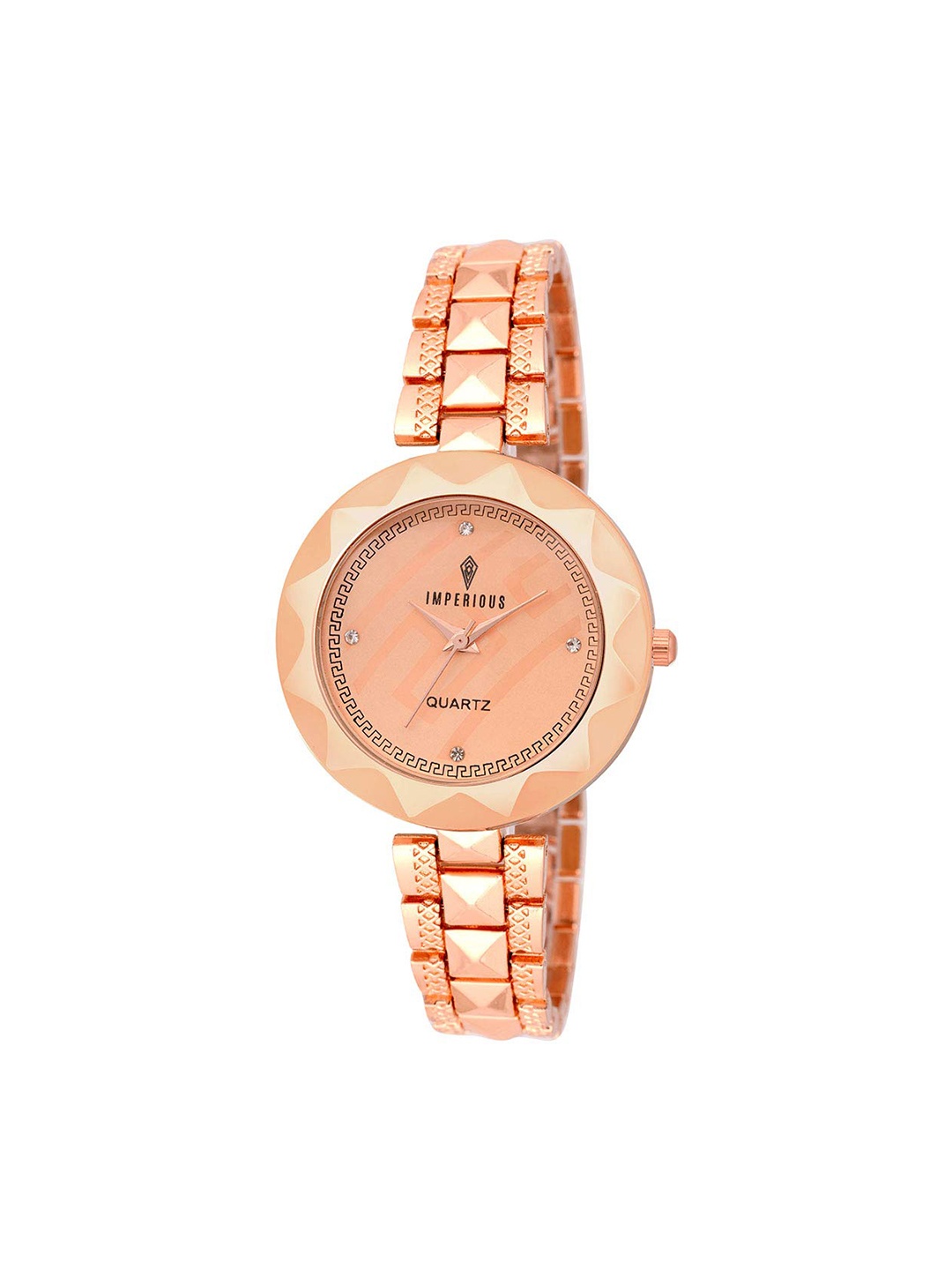 

Imperious- The Royal Way Women Embellished Dial Analogue Watch IMP-Gold 124, Rose gold