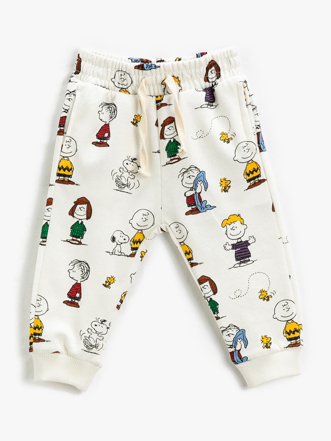 

Koton Infant Boys Peanuts Printed Pure Cotton Joggers, White