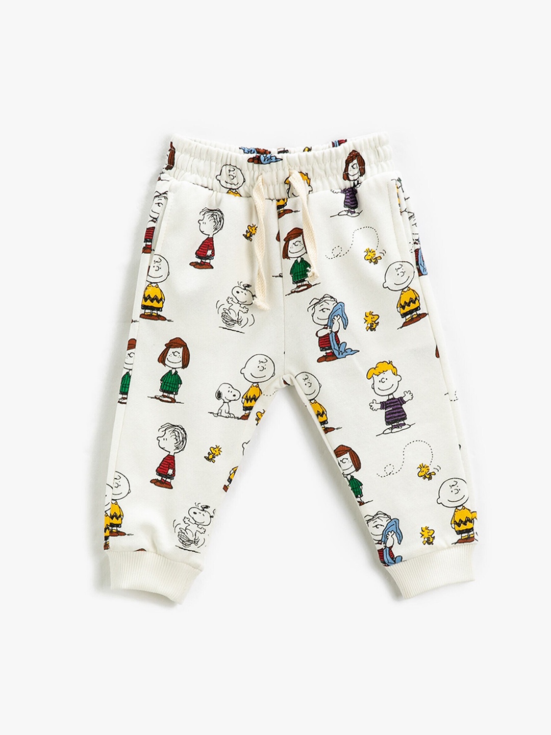 

Koton Boys Peanut Printed Pure Cotton Joggers, White