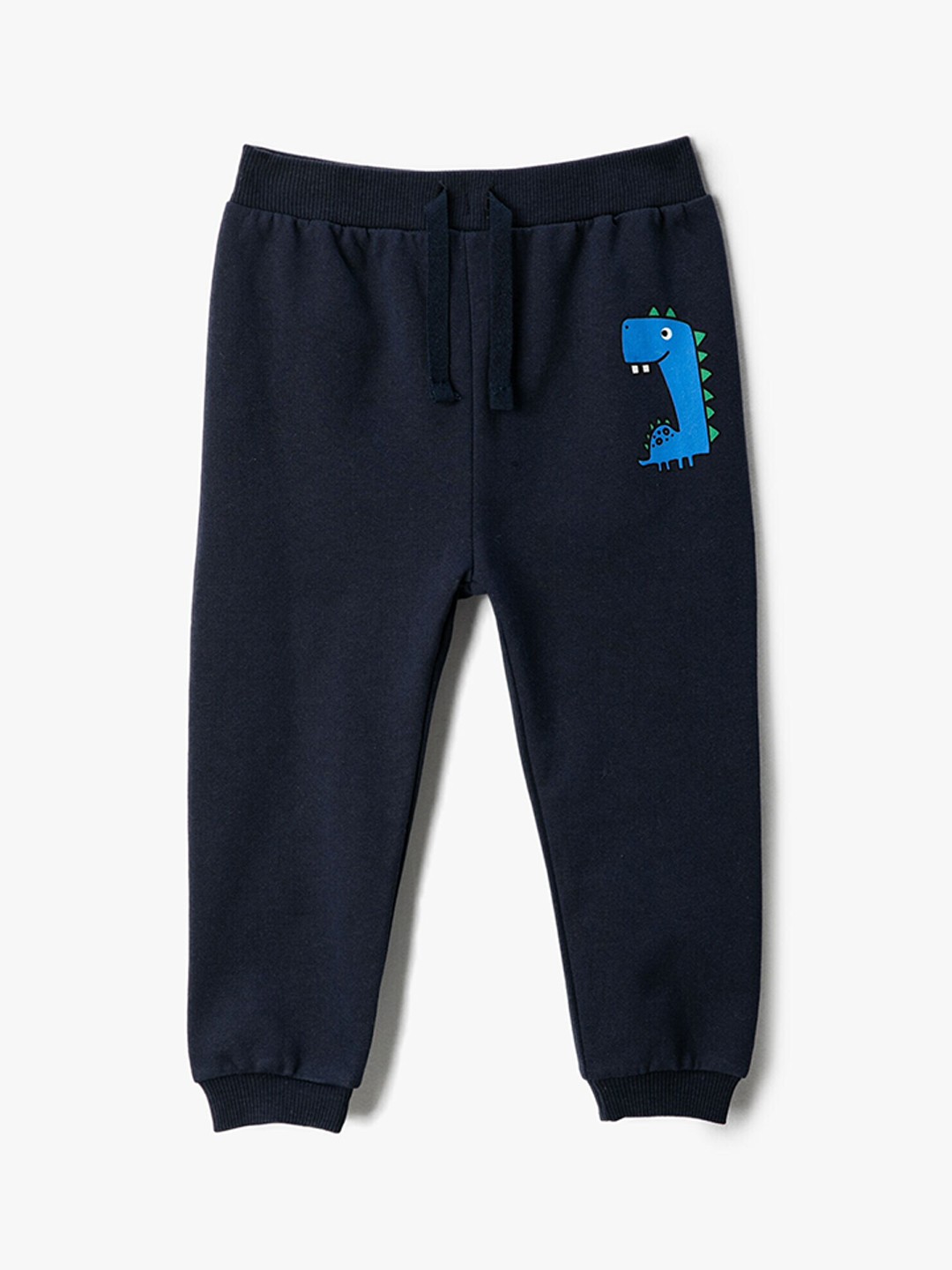 

Koton Boys Graphic Printed Pure Cotton Joggers, Navy blue