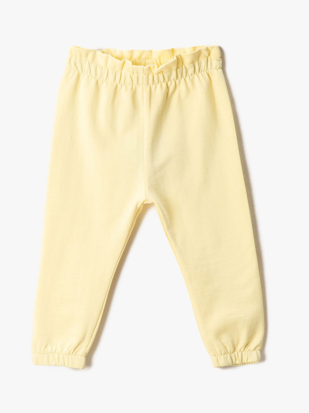 

Koton Girls Mid-Rise Pure Cotton Joggers, Yellow