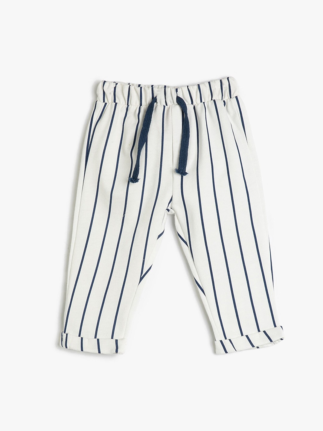 

Koton Boys Striped Pure Cotton Track Pants, White
