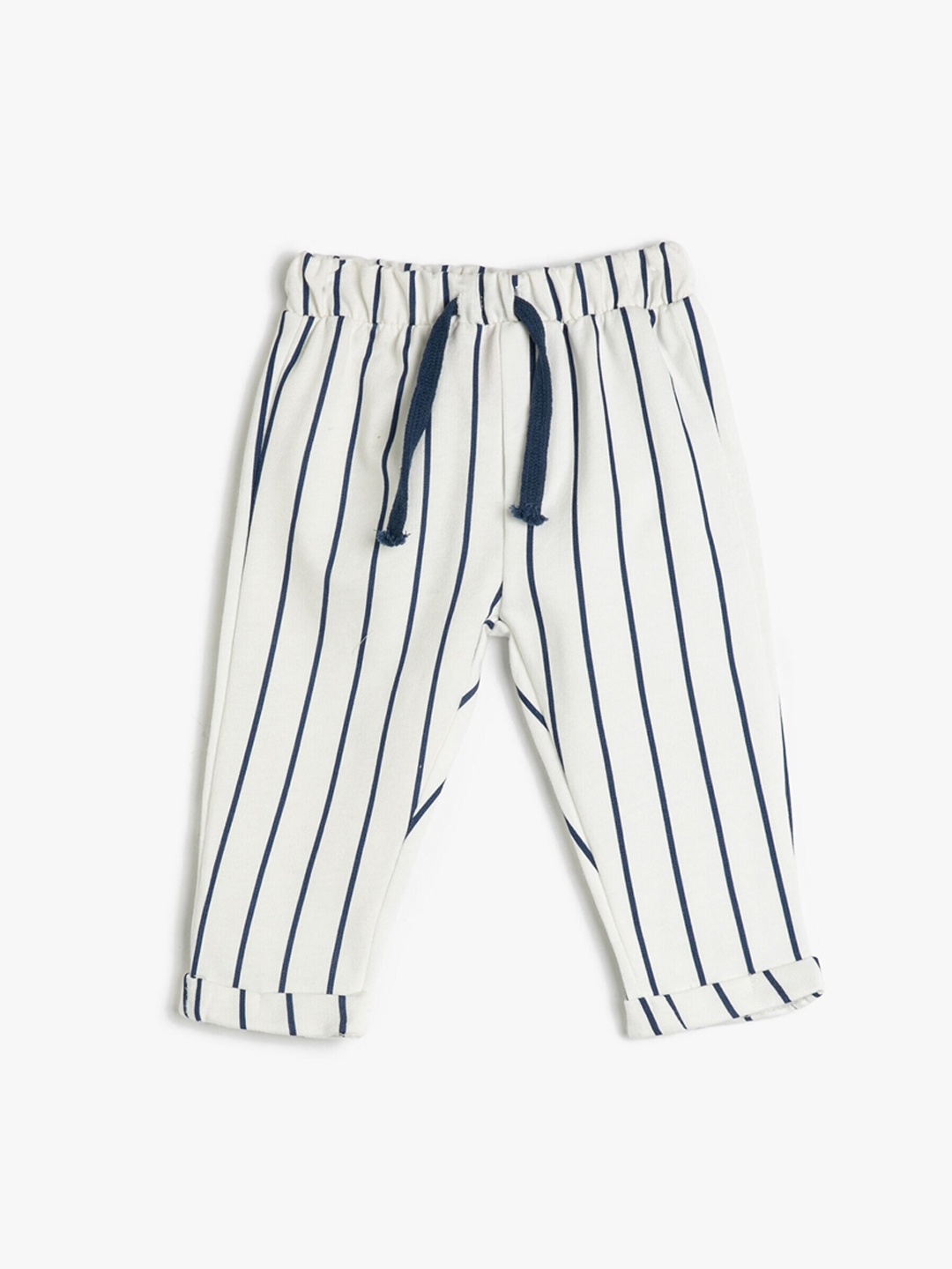 

Koton Boys Striped Pure Cotton Track Pants, White