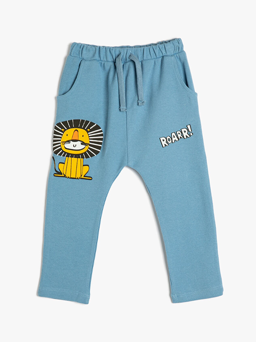 

Koton Infants Boys Graphic Printed Pure Cotton Track Pants, Blue