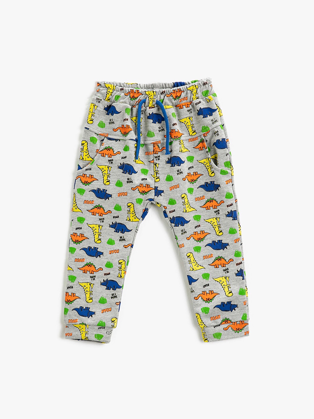 

Koton Infants Boys Graphic Printed Mid-Rise Regular Fit Cotton Track Pants, Grey