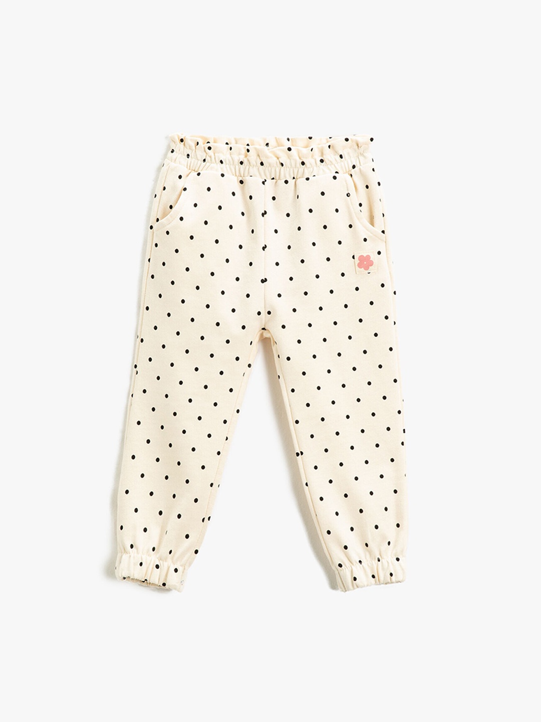 

Koton Girls Polka Dots Printed Joggers, Beige