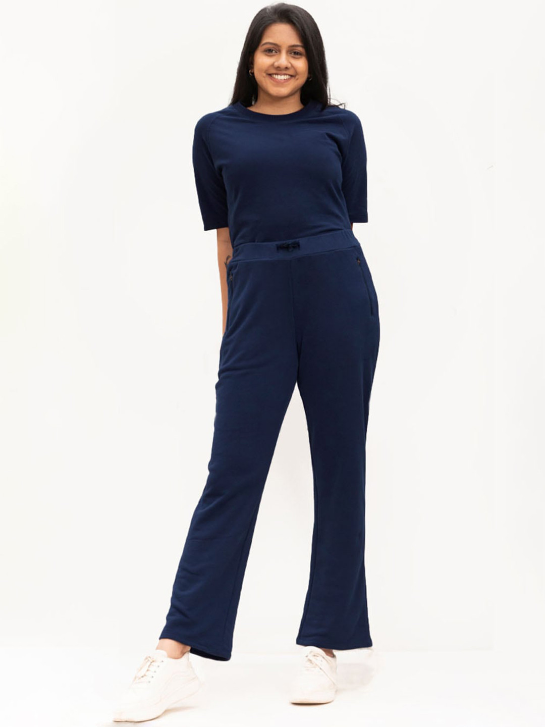

Blissclub Women Straight Fit Track Pants, Navy blue
