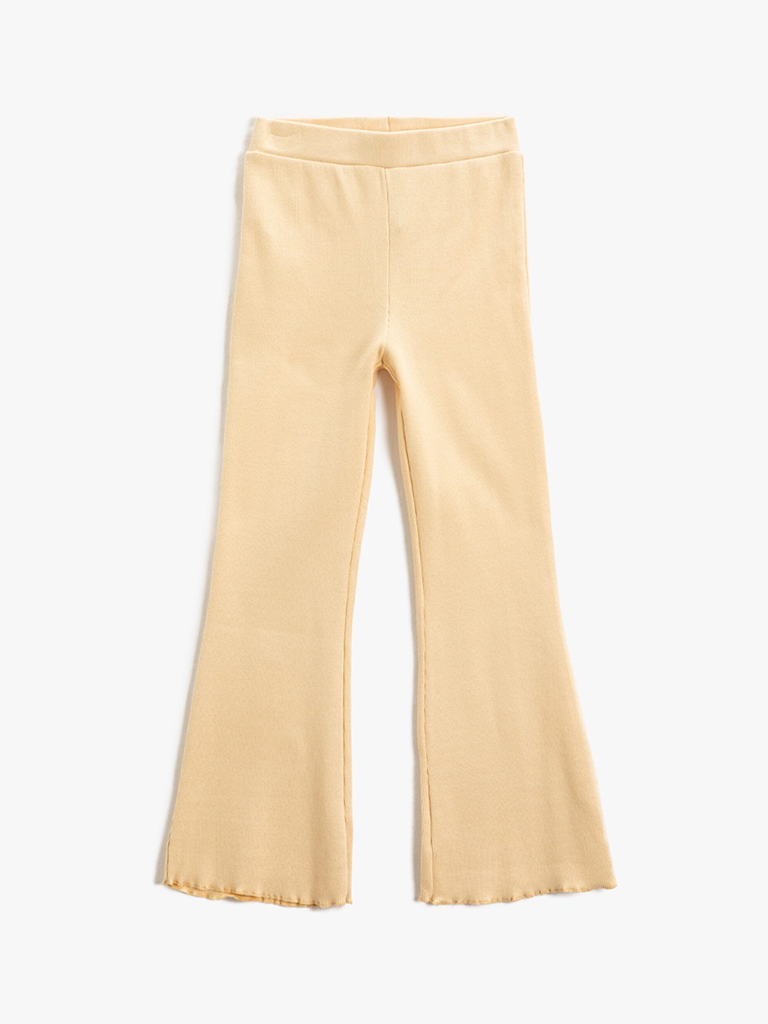 

Koton Girls Mid-Rise Bootcut Trousers, Cream