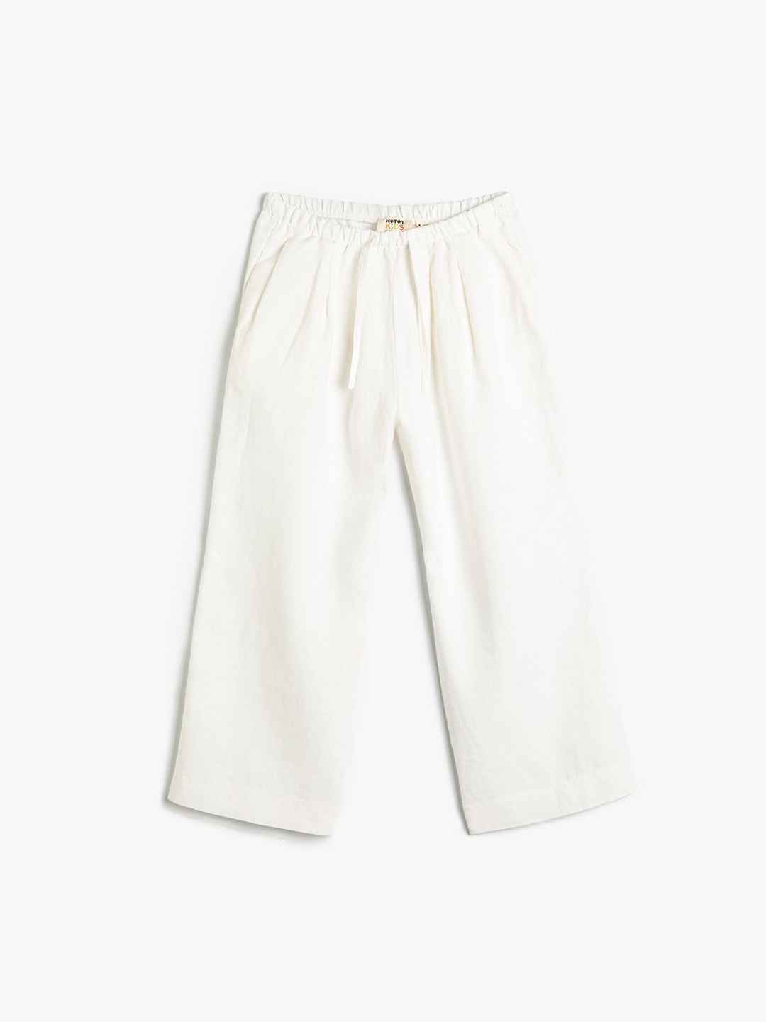 

Koton Girls Mid-Rise Pure Linen Culottes, White