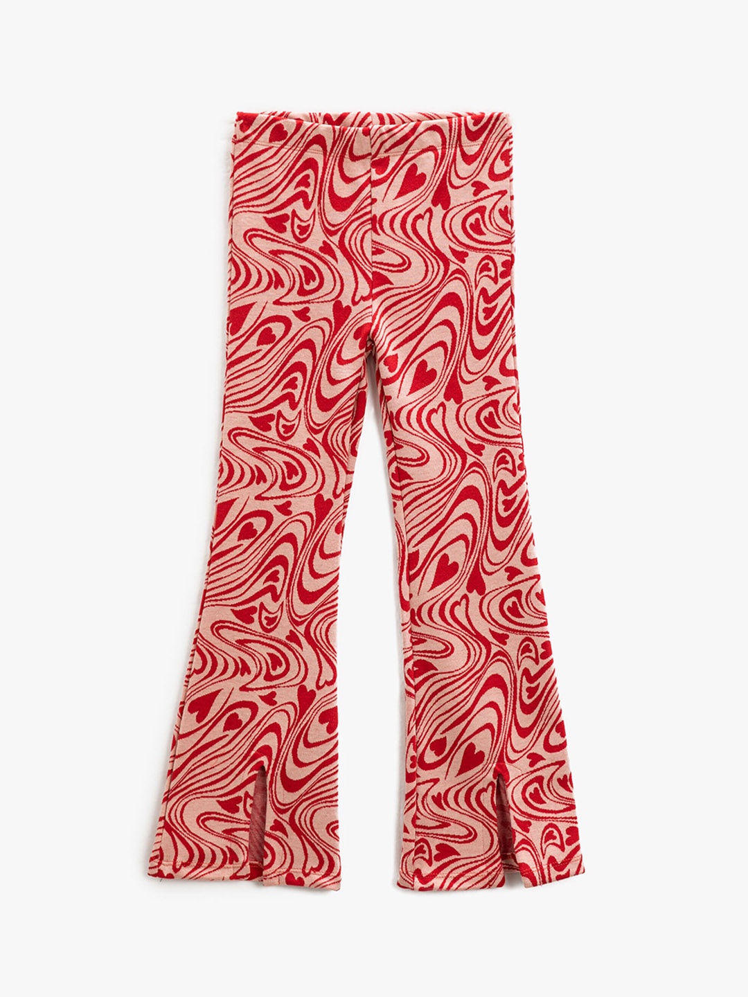 

Koton Girls Abstract Printed Bootcut Trousers, Pink