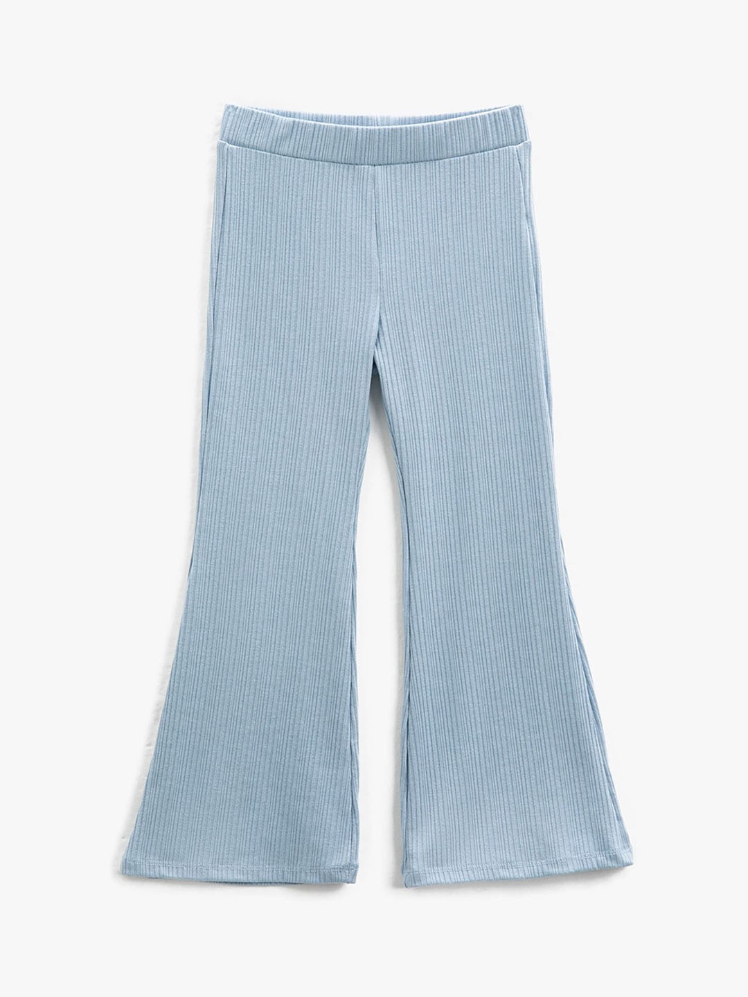 

Koton Girls Ribbed Bootcut Trousers, Blue