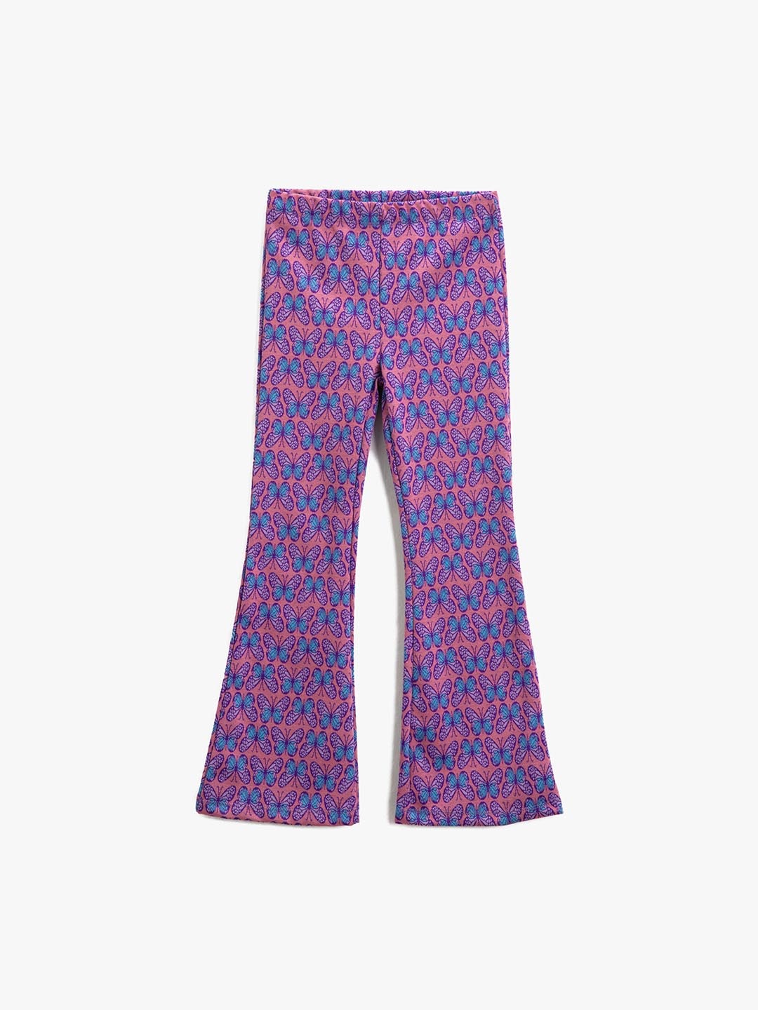 

Koton Girls Conversational Printed Bootcut Trousers, Pink