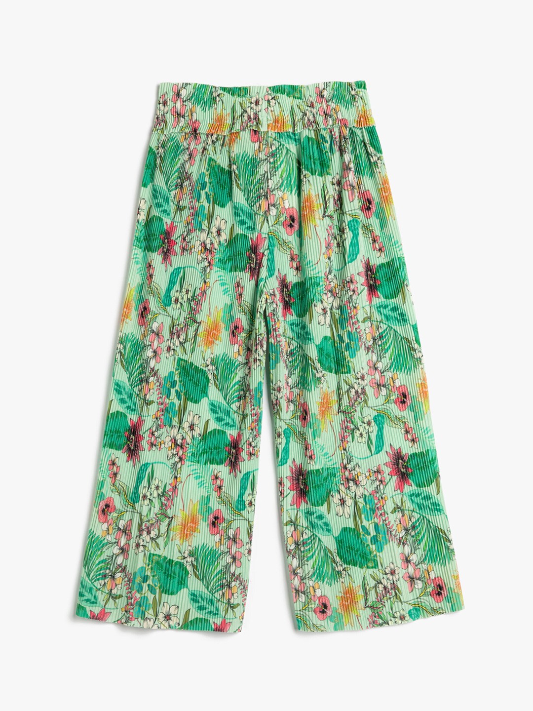 

Koton Girls Floral Printed Culottes Trousers, Green