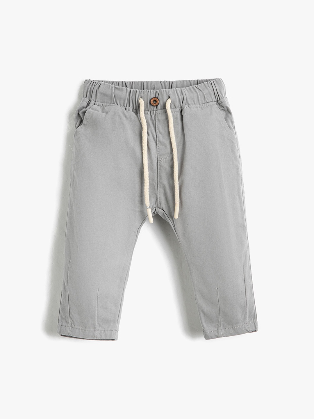 

Koton Boys Mid Rise Pure Cotton Trousers, Grey