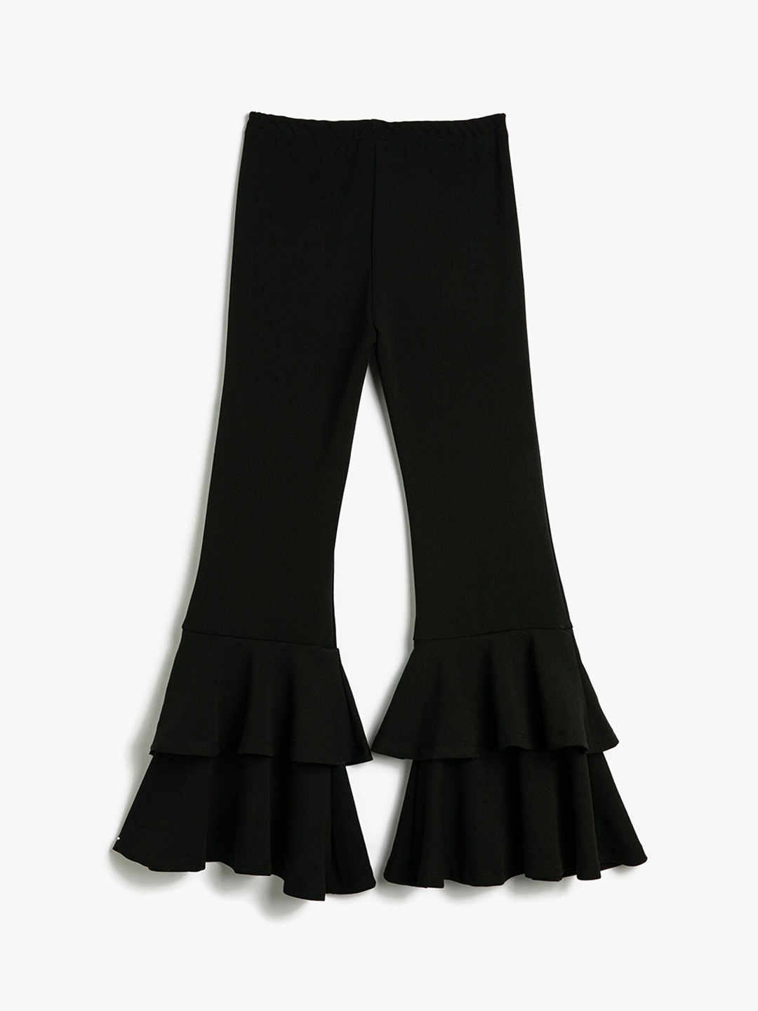

Koton Girls Mid-Rise Bootcut Trousers, Black