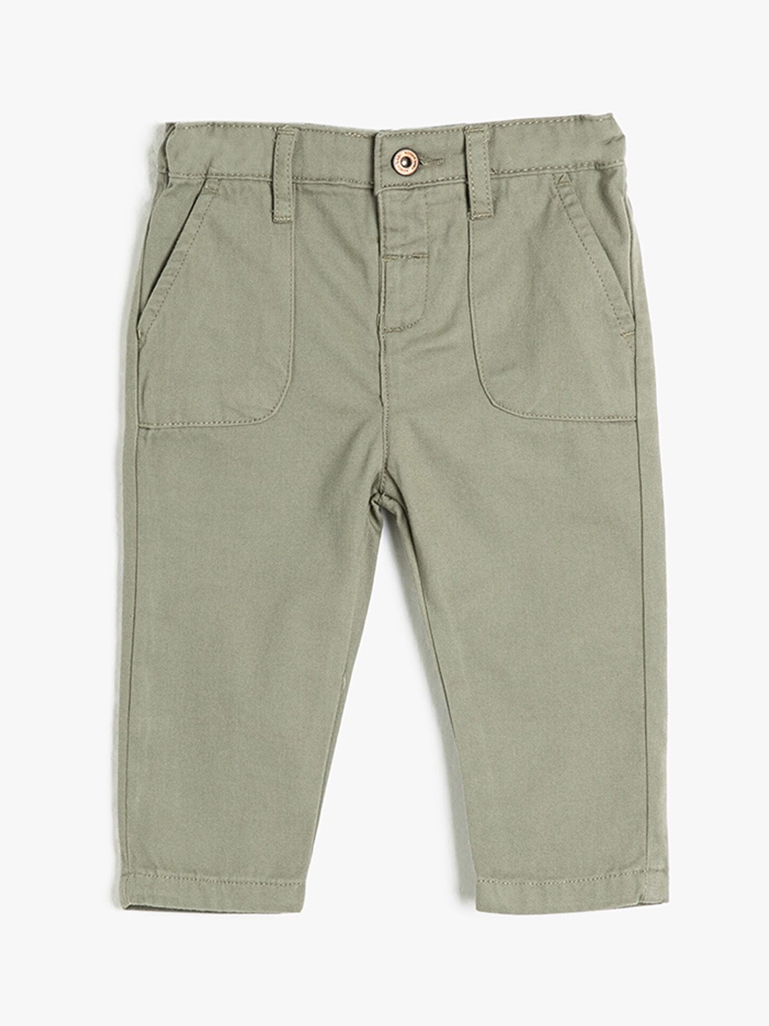 

Koton Boys Mid Rise Cotton Trousers, Green