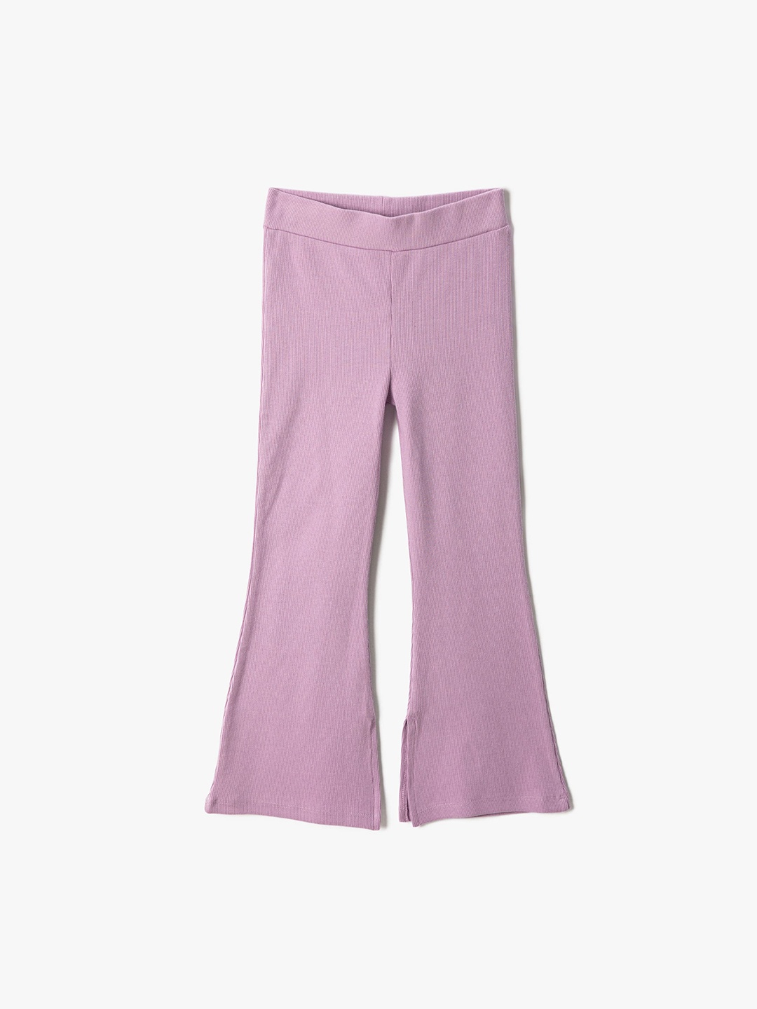 

Koton Girls Ribbed Bootcut Trousers, Pink