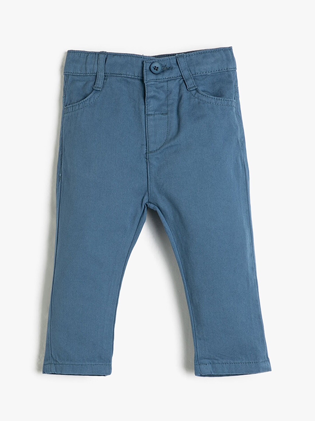 

Koton Boys Mid-Rise Pure Cotton Chinos Trousers, Blue