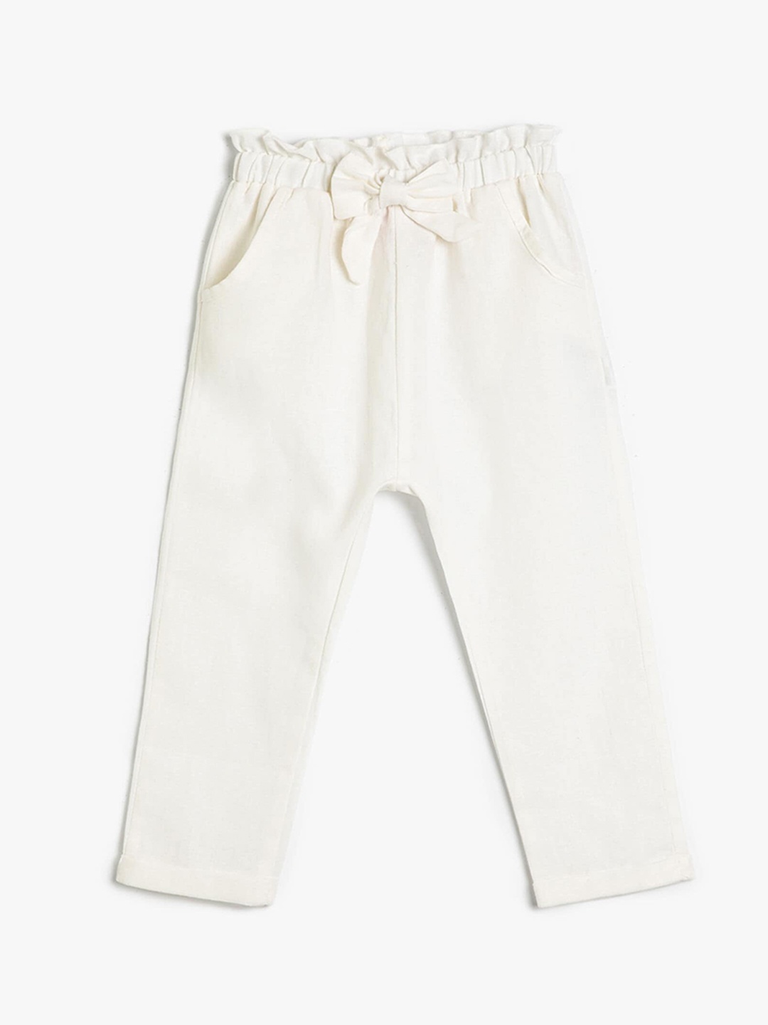 

Koton Girls Mid-Rise Trousers, White