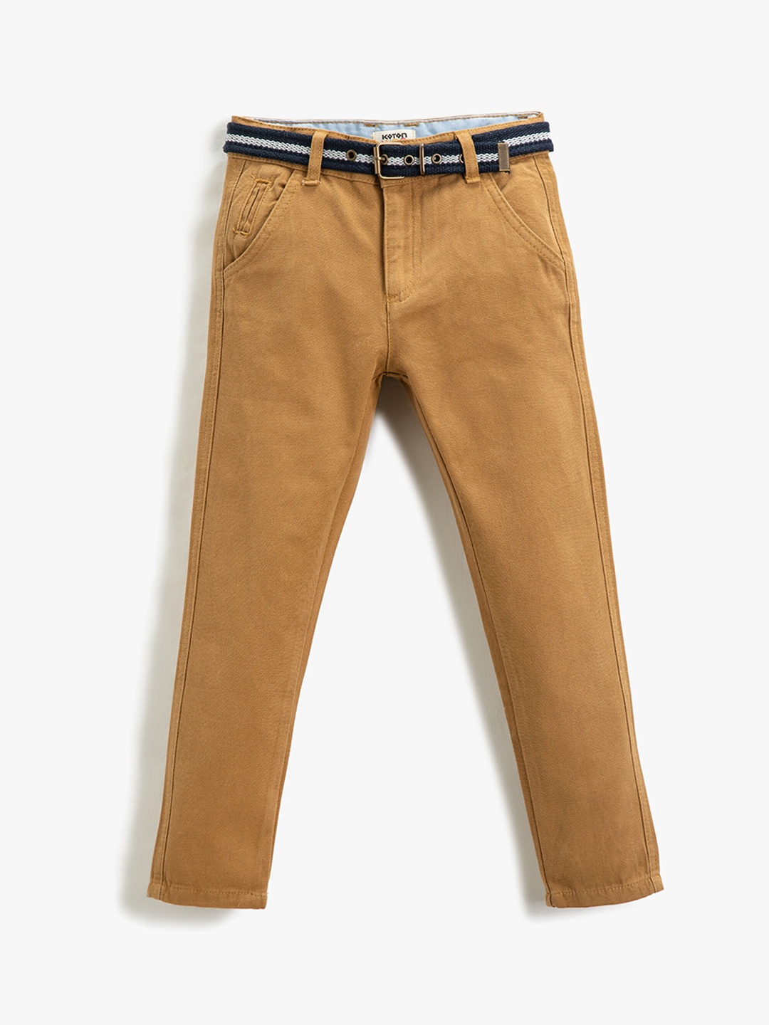 

Koton Boys Mid-Rise Trousers, Camel brown